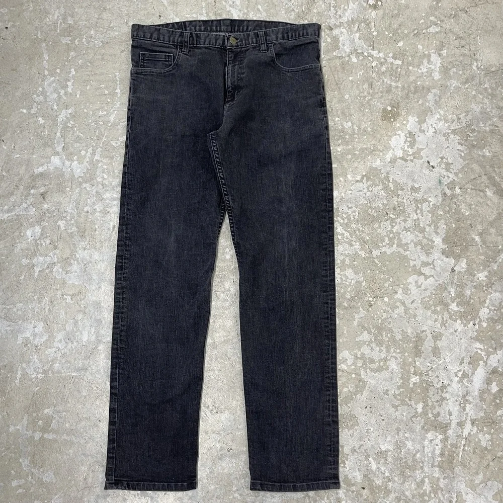 Dearborn‎ Denim Jeans Mens 35 Black Pants USA Straight Stretch Fits 35x31